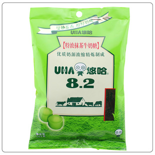  UHA悠哈糖果 特浓抹茶牛奶糖 103(115)g袋  硬奶糖 美味糖糖