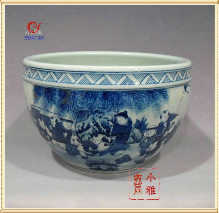 Jingdezhen Retro Ceramics desktop technology Jewelry Decoration a decoration Hand drawn Blue and whitein the Home accessories , Decoration category - from Buy2taobao.com to provide professional Taobao agent buy service