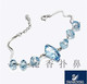 施华洛世奇SWAROVSKI晶莹剔透蓝水晶手链