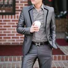 限时促销 新款韩版修身西服 新郎结婚礼服 西服套装 男士休闲西装