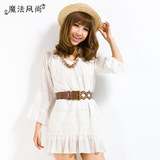 太平鸟专柜正品 乐町2012夏季新款 宽松蕾丝连衣裙 DL1217241A