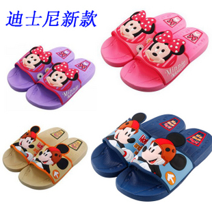  正品迪士尼disney米奇米妮儿童拖鞋成人亲子款休闲凉拖鞋