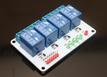 Arduino 4路 4位 继电器扩展板 继电器模块 电子积木 白色