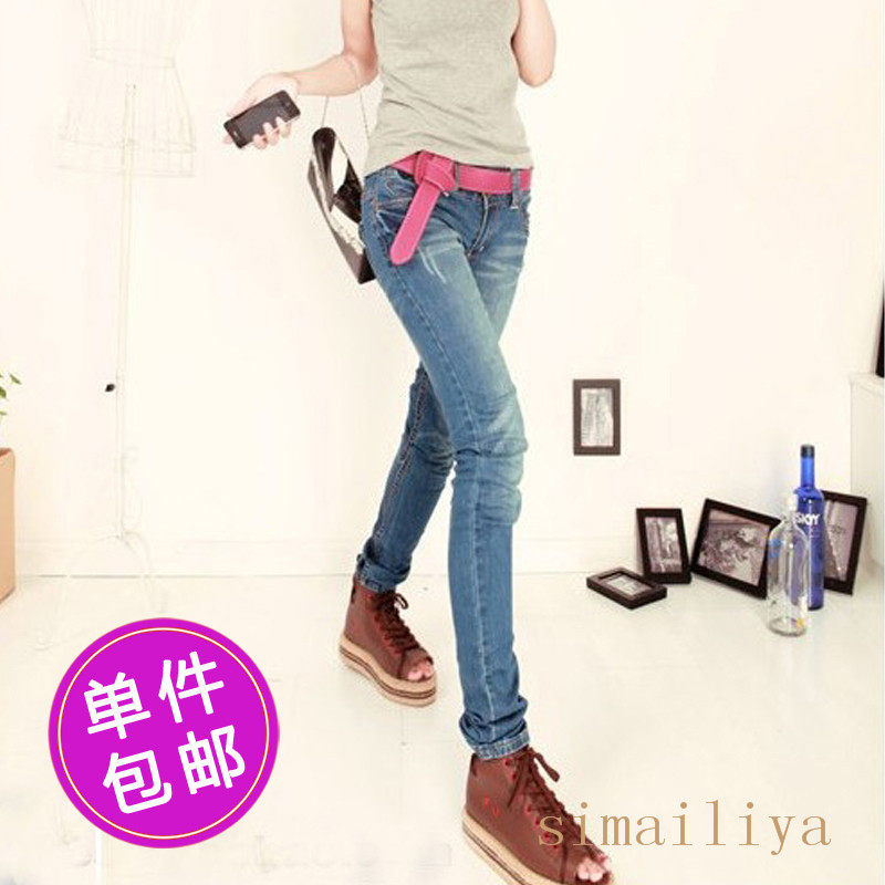 铅笔牛仔裤夏韩版新款<em>蘑菇街学生装</em>广州<em>女装</em>服
