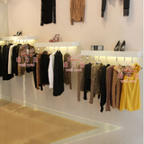 唯力固 服装展示架 服装店衣架展示架 家具 壁挂上墙 光滑配灯管