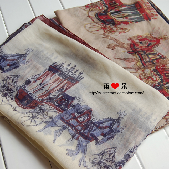 新品中国风古典百搭长丝巾...