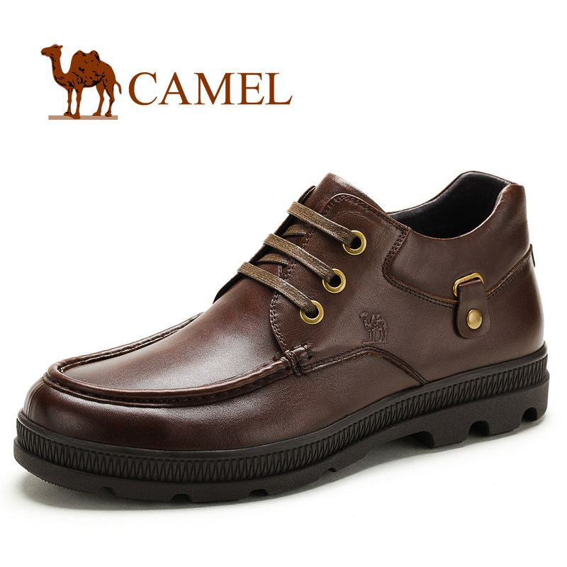 camel 骆驼 时尚休闲 男士保暖短靴 男靴真皮牛皮 2029018