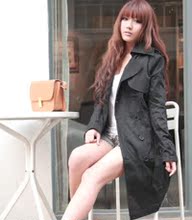 限时特价一折加厚棉里女装韩版正外套修身原单长版杂志款风衣棉