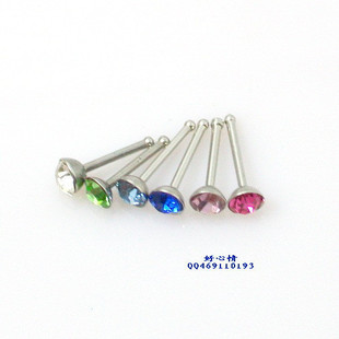  皇冠信誉*不过敏医用钢 钻石鼻钉 耳钉 大钻3MM