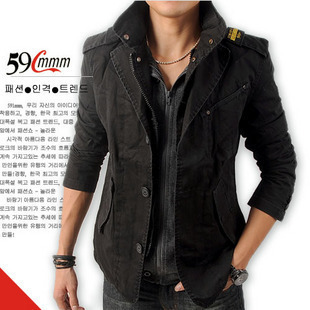 2010春节<em>最流行</em>男装 长款风衣/<em>呢子</em>大衣 <em>外套</em> 