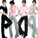 韩版健身秋冬长袖大码<span class=H>瑜伽</span><span class=H>服</span>套装 瑜珈<span class=H>服</span>三件套特价 送胸垫