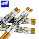 家庭环保印花竹筷10双装
