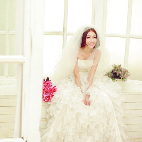 2013新款 韩版宫廷公主结婚婚纱抹胸甜美绑带长款蓬蓬裙婚纱礼服 2013新款 韩版宫廷公主结婚婚纱抹胸甜美绑带长款蓬蓬裙婚纱礼服