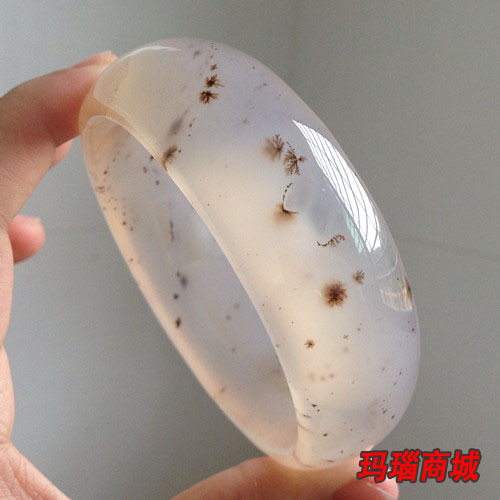 极品巴西水草玛瑙手镯子加厚加宽时尚纯天然正品荧光满天星手环62 极品巴西水草玛瑙手镯子加厚加宽时尚纯天然正品荧光满天星手环62