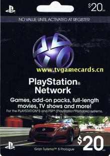 【自动售货】【美服】正版SONY PSP PS3 PSN $20美元充值点卡