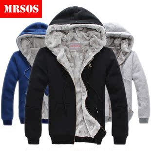  MRSOS 新款加厚男士连帽开衫卫衣 新品情侣秋冬装潮外套衣服