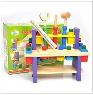large wooden Tool table baby wood Toys children workbench Puzzle combination Disassembly and assembly Building blocksin the Toy/Childs/Puzzle/Building block/Model , Beads/Jigsaw/Pair/Disassembly/Beat Toy , Nut disassembly/Set Toys category - from Buy2taobao.com to provide professional Taobao agent buy service
