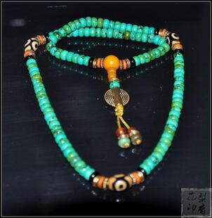  藏传 佛珠 绿松石