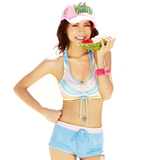 【品牌特卖】分体泳装女小胸季歌瑞尔缤纷彩虹温泉平角泳衣游泳衣