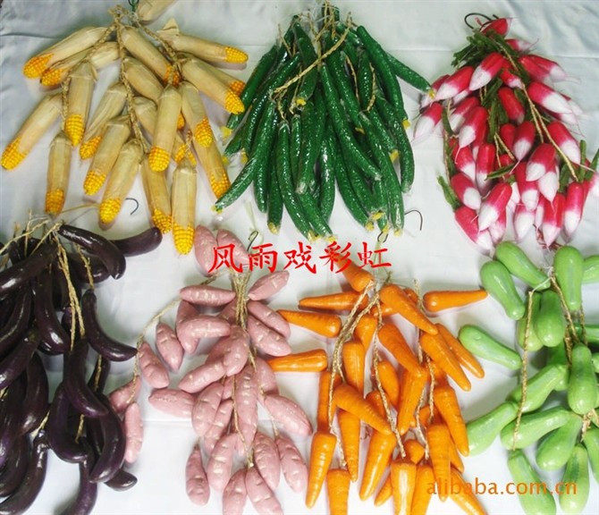 仿真水果 仿真蔬菜 水果串滕 黄瓜，玉米，红萝卜，土豆，红薯