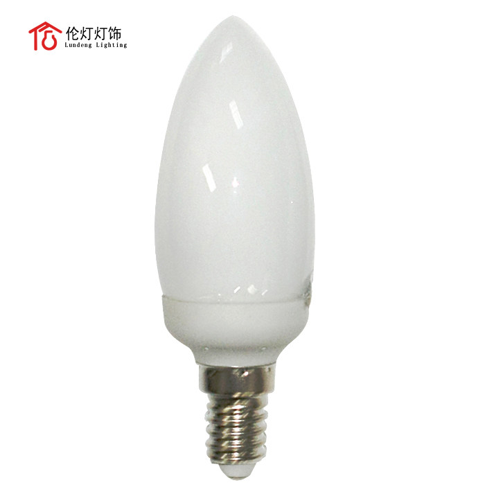 伦灯灯饰灯具 节能灯 E14蜡烛尖嘴灯泡 黄光/白光可选7W