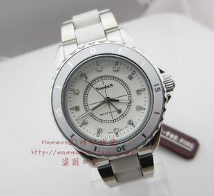 正品<em>诺顿</em>白陶瓷水钻手表 时尚商务<em>女表</em> 优雅女