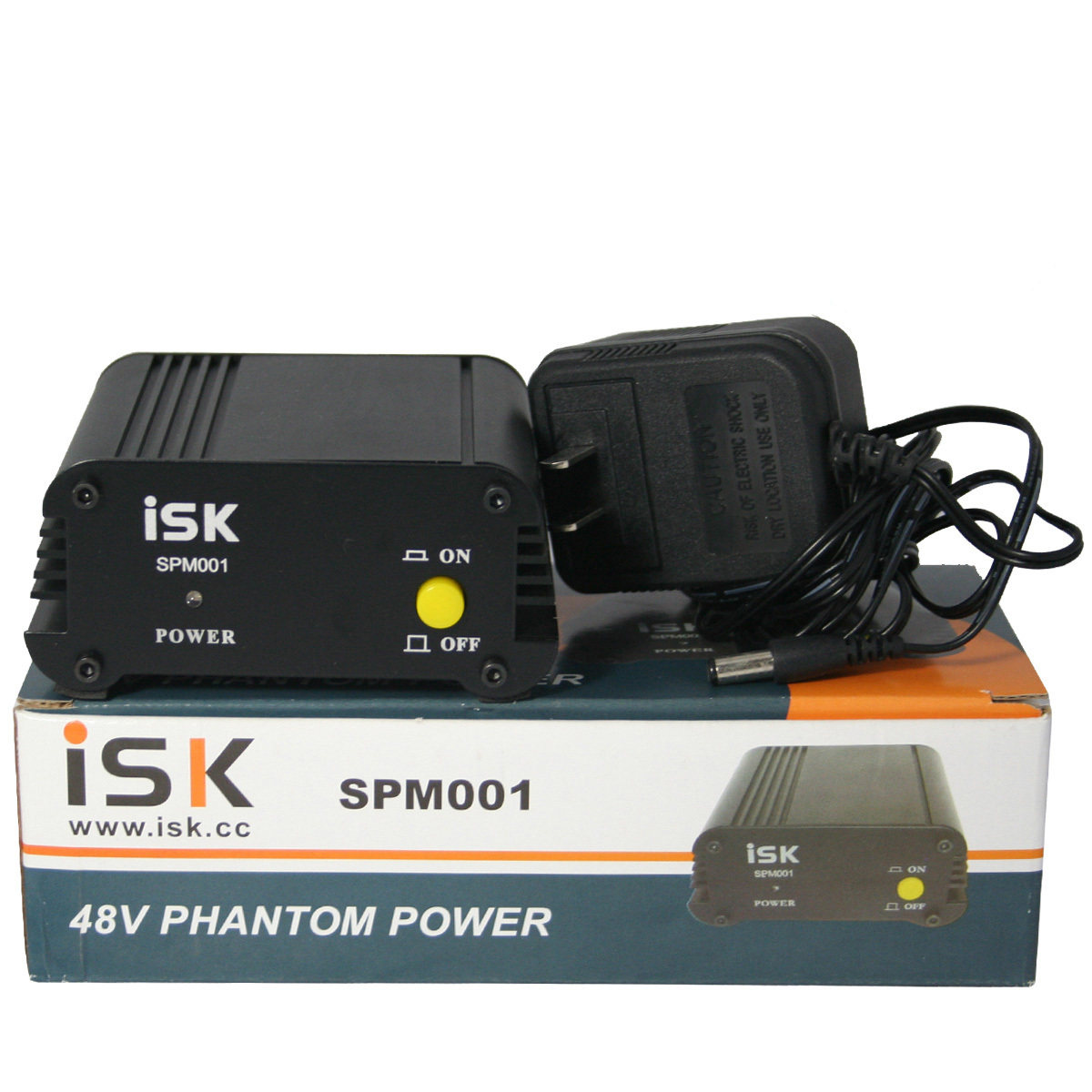 商城正品ISK SPM001 电容麦克风专用48V供电器（幻像电源）