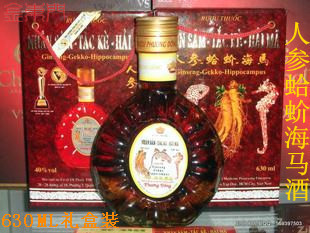  进口保健药酒 越南人参蛤蚧海马酒 630ML礼盒装送礼佳品 补肾壮阳
