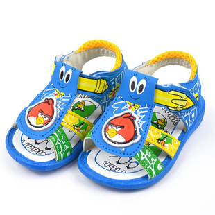  愤怒的小鸟婴儿学步鞋兰色拼接款儿童夏天凉鞋205