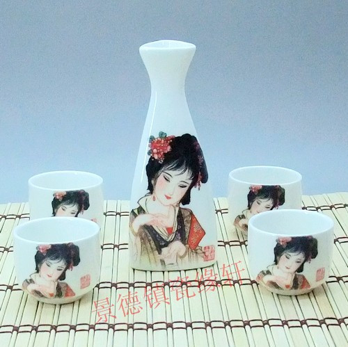 厂家直销 特价优惠景德镇《日式酒具》套装酒具 暖酒壶仕女系列E|msdalam kategori pinggan mangkuk, Flagon/Wineglass/Wine, Wine Kit - dari Buy2taobao.com untuk memberikan perkhidmatan ejen Taobao profesional membeli