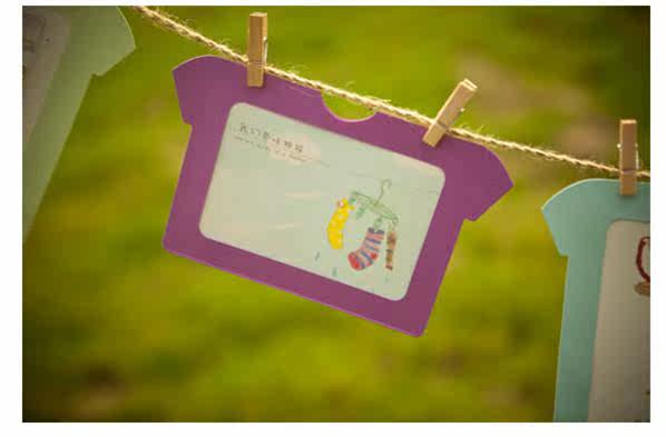 悬挂式 可爱组合<em>照片墙</em> 木夹+麻绳<em>10张</em>入 创意