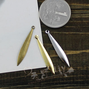  天野diy饰品材料 JX016金属片流苏手工棱形吊坠5*34mm 10元120个