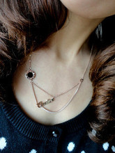 Bvlgari Bvlgari oro 14k colgante collar anillo collar de conchas largo negro cadenas de acero de titanio recomienda