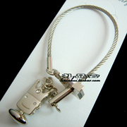 王子公主钢丝绳钥匙扣创意可爱男女士汽车钥匙链，韩版金属钥匙圈