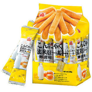  台湾进口膨化零食品 北田糙米卷蛋黄夹心卵黄味160满包邮特价秒杀