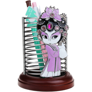 国粹脸谱笔筒送老外...