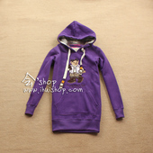 [Y228] Han Shan Bear thick hooded sweater of long section of the original price 119 hematemesis a loss of 50 yuan