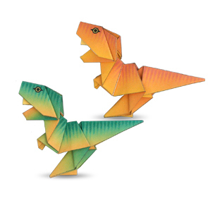 儿童手工折纸 恐龙暴龙 折纸DIY 带实物打印说
