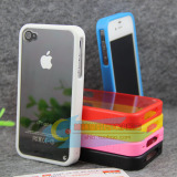 2件包邮iPhone4 4S手机套 透明背 韩版手机壳 硅胶套 苹果4代外壳