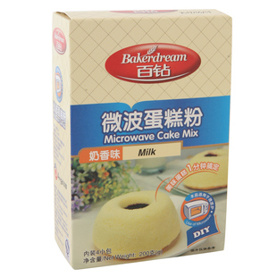  安琪 百钻微波蛋糕粉 微波炉DIY1分钟 奶香 草莓 番茄 蜜桃买3送1