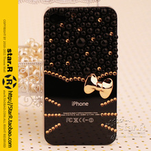 珍珠hello kitty iphone4手机壳 水钻 苹果4s 手机套 3gs韩国钻壳
