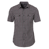 JACKJONES 杰克琼斯 正品 夏季新品 男士衬衫 短袖 格子 Z1104058