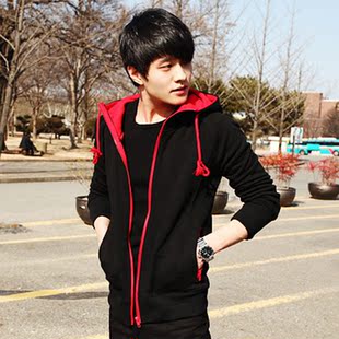  包邮春装春款男装外套休闲韩版修身潮流男生情侣连帽男士卫衣
