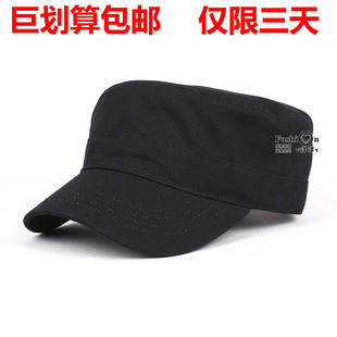 包邮欧美款时尚潮女男士军帽子夏天户外遮阳男帽秋冬季全棉平顶帽