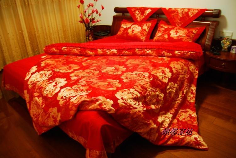 【傾馨家纺】全棉斜纹提花四、六件套床上用品婚庆 特价 【傾馨家纺】全棉斜纹提花四、六件套床上用品婚庆 特价
