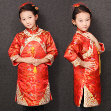 唐人堂 儿童唐装 女童祺袍裙贡缎格格服/女童唐装/裙衣