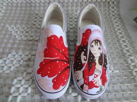 无带手绘鞋