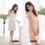 A女人味 2010夏装新品清仓 唐装旗袍 镂空棉改良时尚旗袍裙572