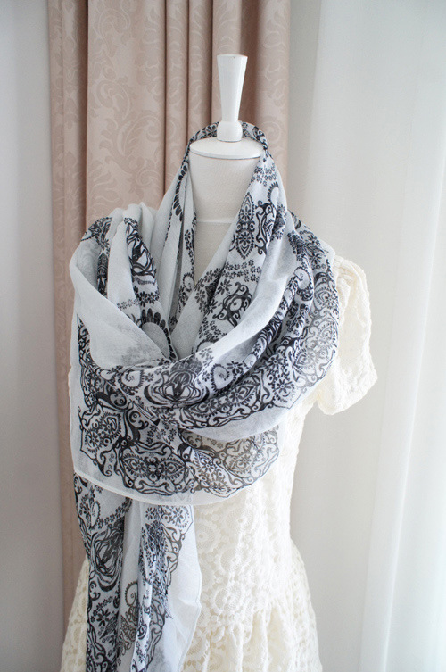 棉麻中国风围巾...