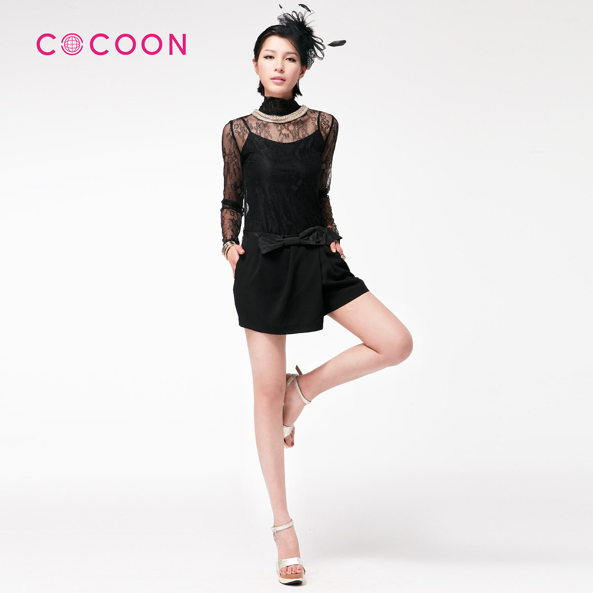 COCOON可可尼新品春蝴蝶结短裤裙裤女款211208016原价778